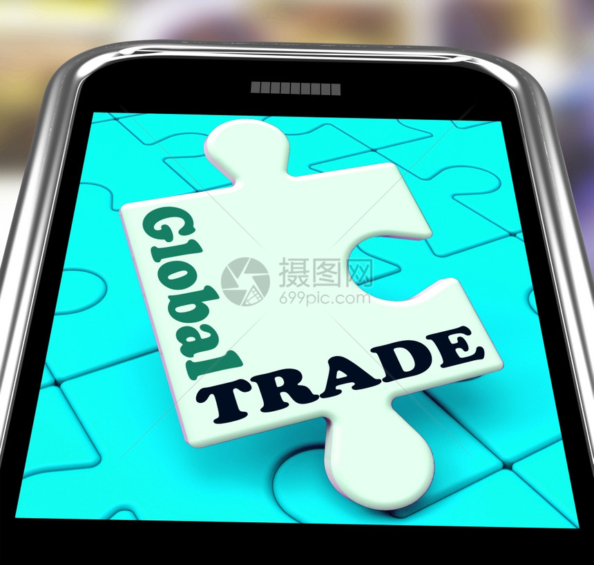 全球贸易智能电话在线世界商业图片