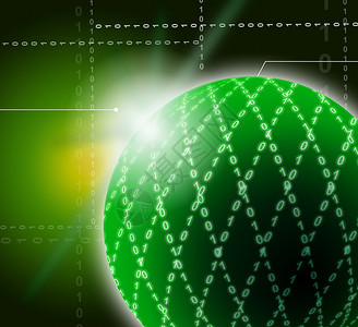 绿色圆形环球背景展示几何艺术和数字设计图片
