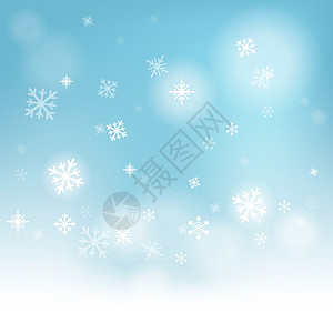 冬季或冻水显示的雪花背景图片