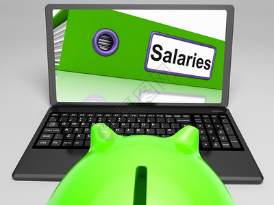 工薪阶层因特网上笔记本电脑薪给和收入设计图片