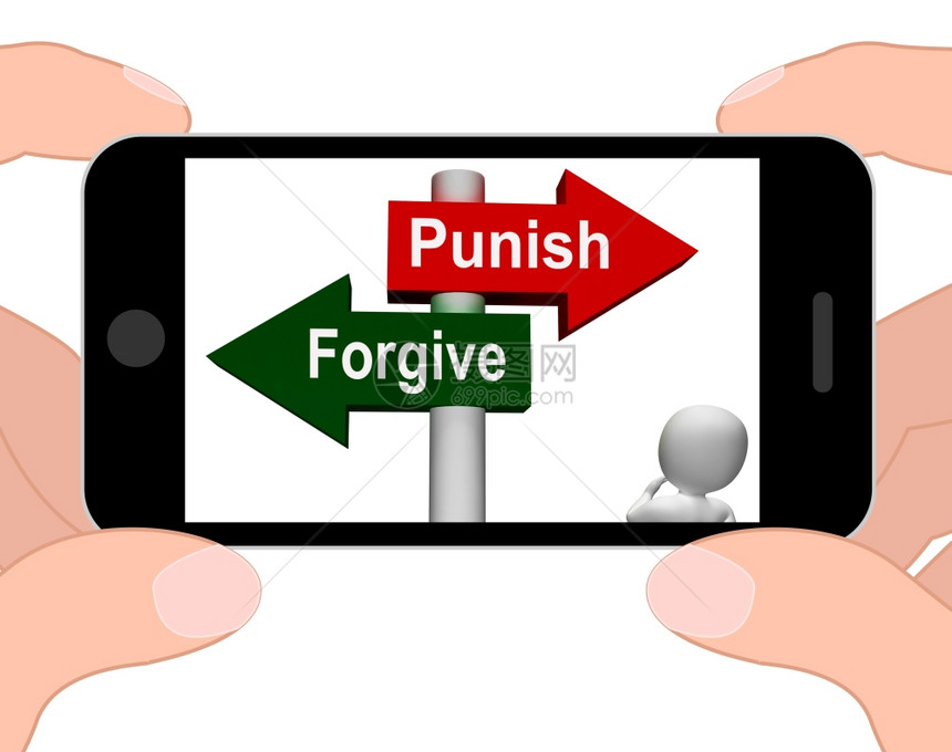 惩罚赦免标志显示或宽恕处指表图片