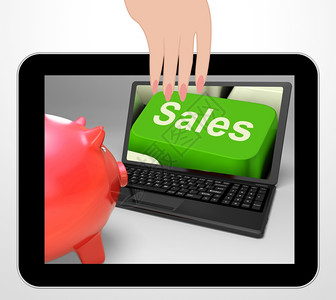 销售键显示网络和财务预测图片