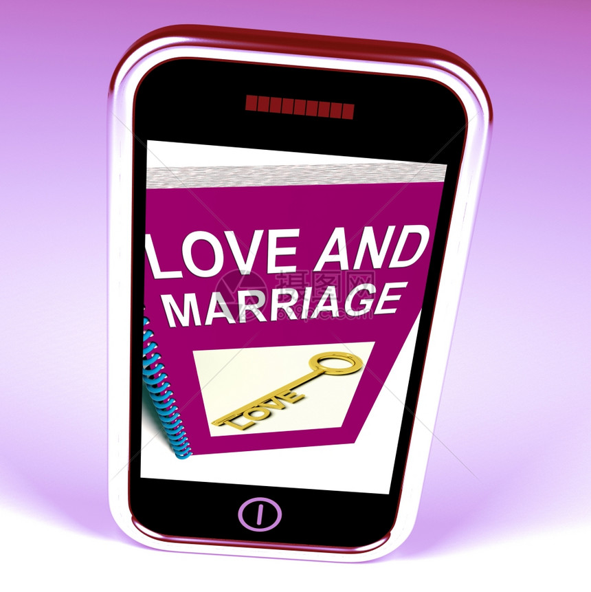 爱与婚姻电话代表钥匙和夫妻咨询图片