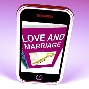 爱与婚姻电话代表钥匙和夫妻咨询背景图片