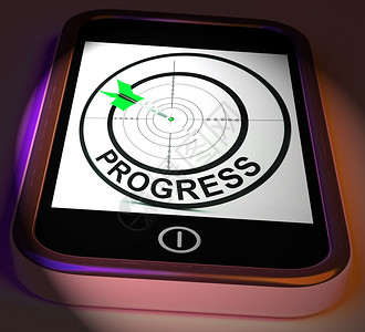 进步智能手机显示促进改和目标图片