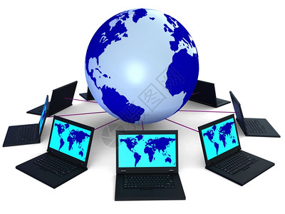 世界全球化和环计算机信息网络图片
