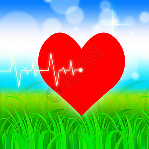 心脏脉动指示情人节和心脏病图片