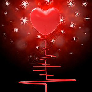 心脏脉动意味着情人节和激图片