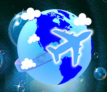 全球航班指示旅行图背景图片