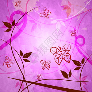 背景花朵标示闪光蝴蝶和设计图片