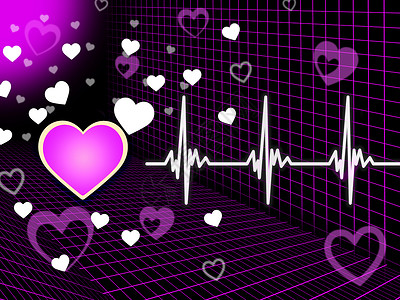 紫色心脏背景代表器官血液和网格xA背景图片