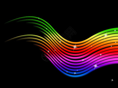 彩虹条形背景显示颜色线和SparklingxA背景图片