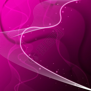 紫色弯曲曲线紫色网络背景意味着Wavy模式和StarsxA背景