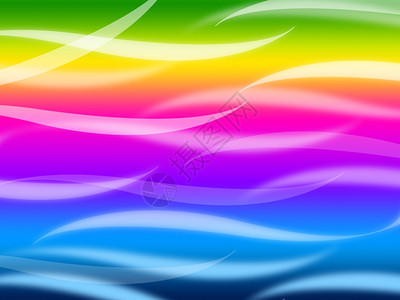 彩虹Wavy线条xA背景图片