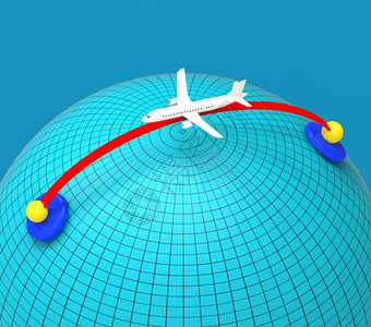 飞机平面图全球旅行航班背景