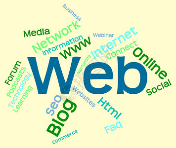 WebWord意思是在线搜索和文本背景图片