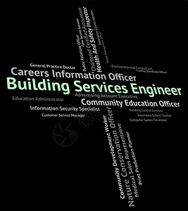 岗位招聘海报代表服务台和工作岗位的建筑服务工程师背景