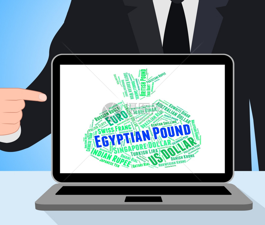 埃及镑显示外汇和货币图片