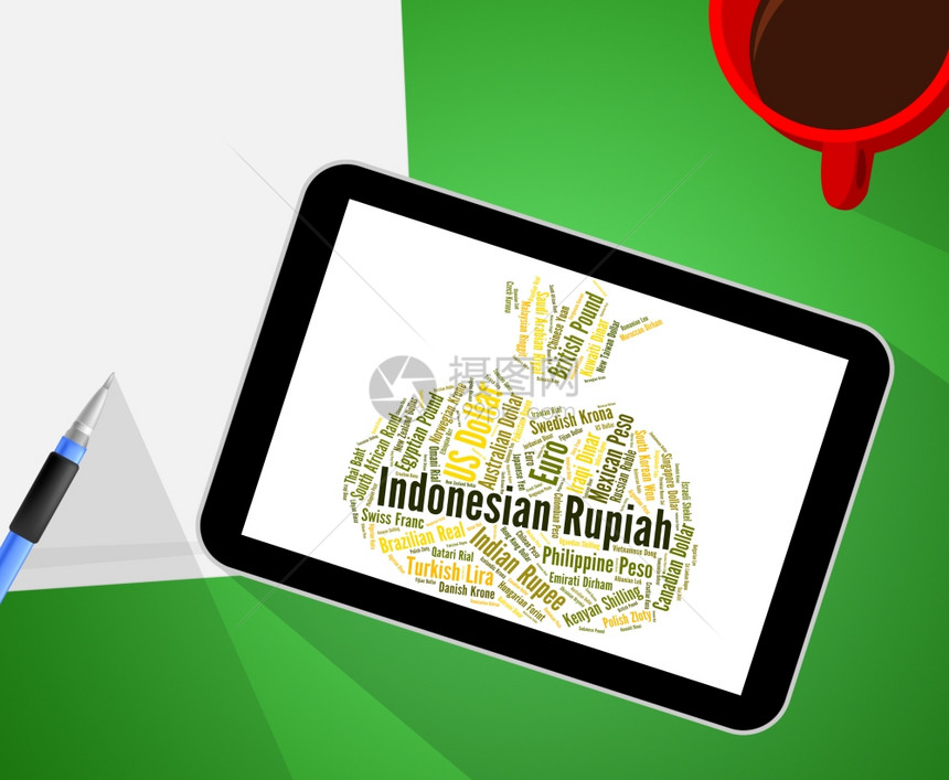 Riupiah显示印度尼西亚汇率和市场图片