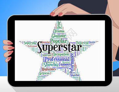 超级巨星代表英雄Vip和Wordcloud的单词图片