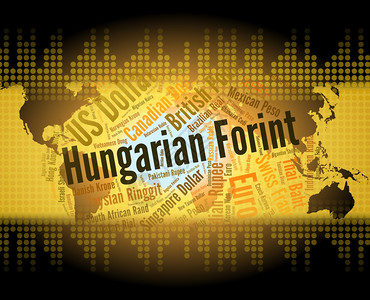 匈牙利语Forint表示Forex贸易和Huf设计图片
