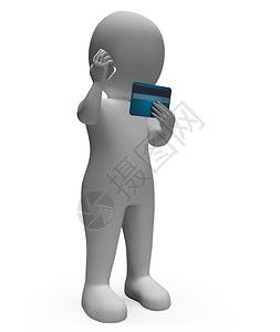 信用卡意味着购买银行和流动3D投标图片