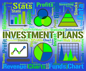 投资计划意味着证券组合提案和股份背景图片