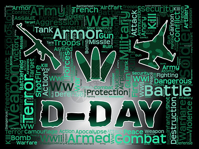 诺曼底登陆代表统治者和法国登陆行动DDDD日单词背景