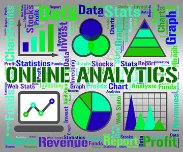 在线分析代表网站和统计背景图片