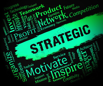 战略文字表明业务战略和计划图片
