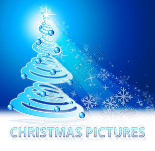 圣诞图片树景色Xmas图像3d说明图片