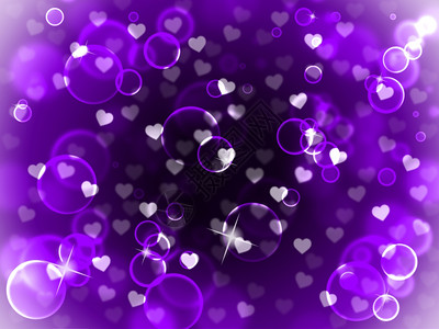爱之心紫情人节和背景背景图片