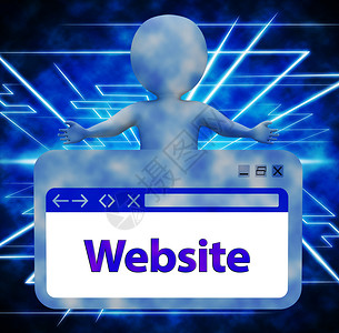 网址标志意味着浏览互联网3D招标背景