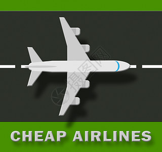 廉价航空公司飞机背景图片