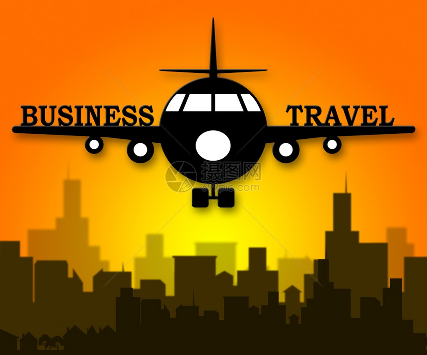 3d商务旅行计划意味着公司旅行说明图片