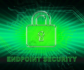 端点安全系统保护2d说明端点安全系统显示对虚拟互联网威胁的保障图片
