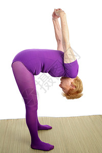做瑜伽锻炼时身高适合的级女子白种背景图片