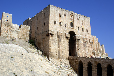 阿勒颇的门塔和城堡高清图片