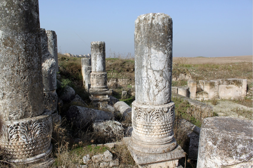 Apamea大柱和废墟图片
