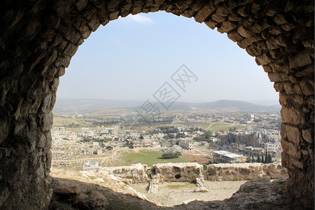 从Masyaf城堡的弧形看一图片