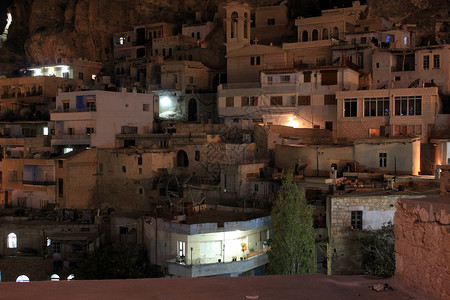 晚上在大马士革附近的Maalula村图片