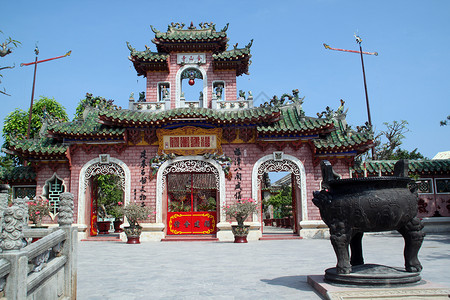 越南海安市老越南庙大门图片