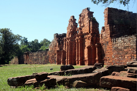 阿根廷圣伊格纳西奥修道院旧废墟高清图片