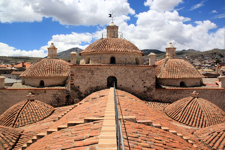 玻利维亚波托西SanFrancisco教堂屋顶景象图片
