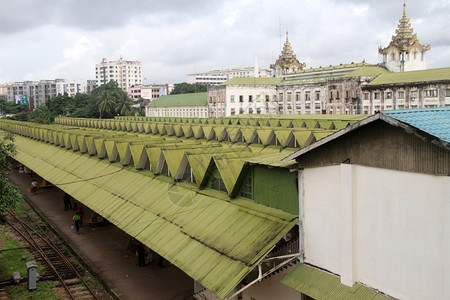 缅甸仰光火车站建设图片
