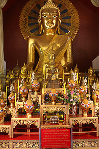泰国威昌迈佛寺中的金佛图片