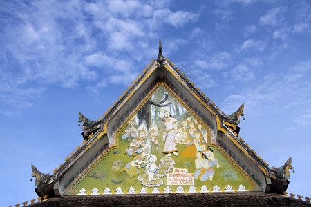 老挝法索万寺庙老佛教高清图片