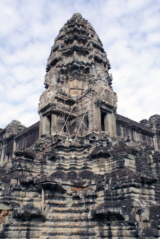 柬埔寨吴哥瓦角的塔台图片