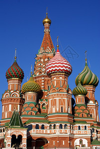俄罗斯莫科圣巴西尔大教堂金色洋葱图片