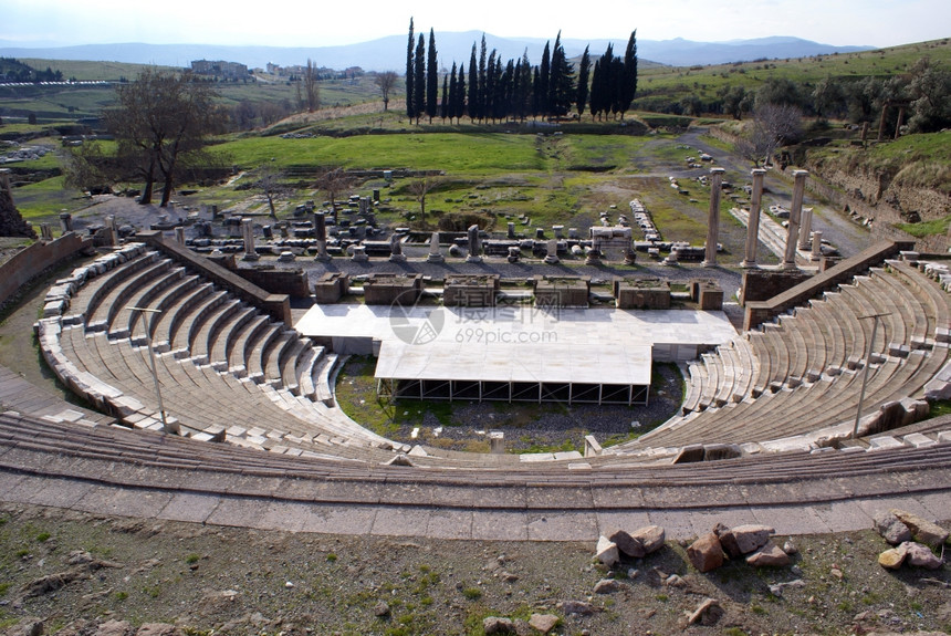 土耳其卑尔加马Asklepion的戏院图片